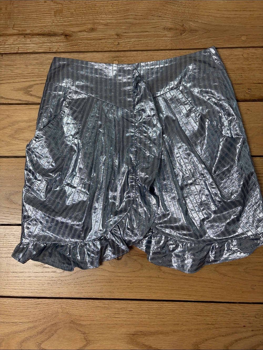Isabel Marant Silver Ruffle-Hem Skirt